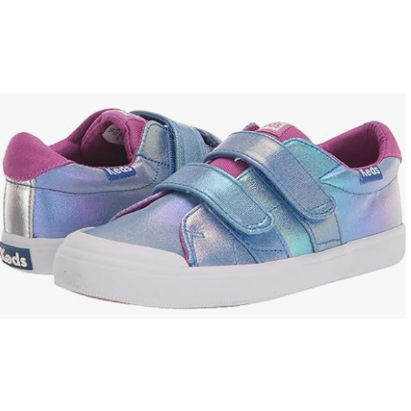 Keds Kids Courtney HL Sneaker, Blue Iridescent, 4 US Unisex Little Kid - Picture 6 of 6